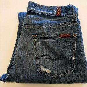 7 For All Mankind Relaxed Fit Distressed Jeans